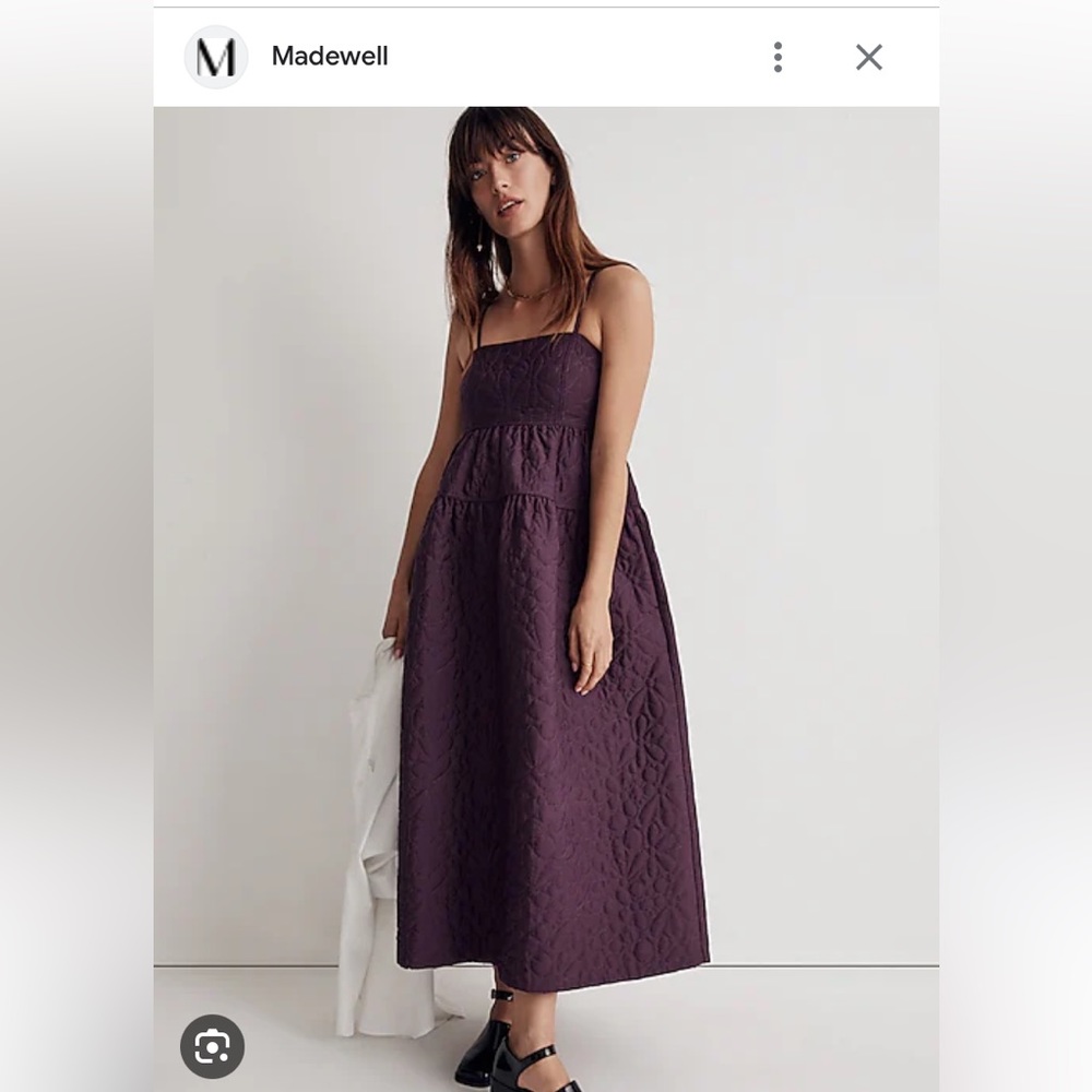 ISO! Madewell floral quilted empire midi dress